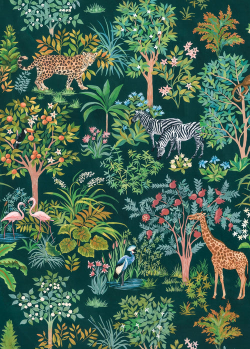 Komar Intisse Papier Peint Inx4 055 Happy Jungle | Yourdecoration.fr