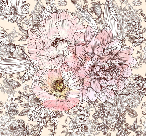 Komar Intisse Papier Peint Inx6 001 Allegra | Yourdecoration.fr