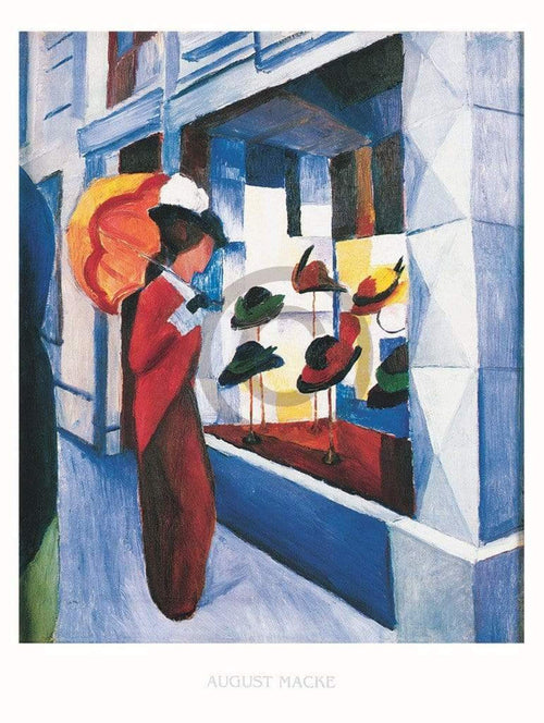 August Macke Hutladen affiche art 60x80cm | Yourdecoration.fr