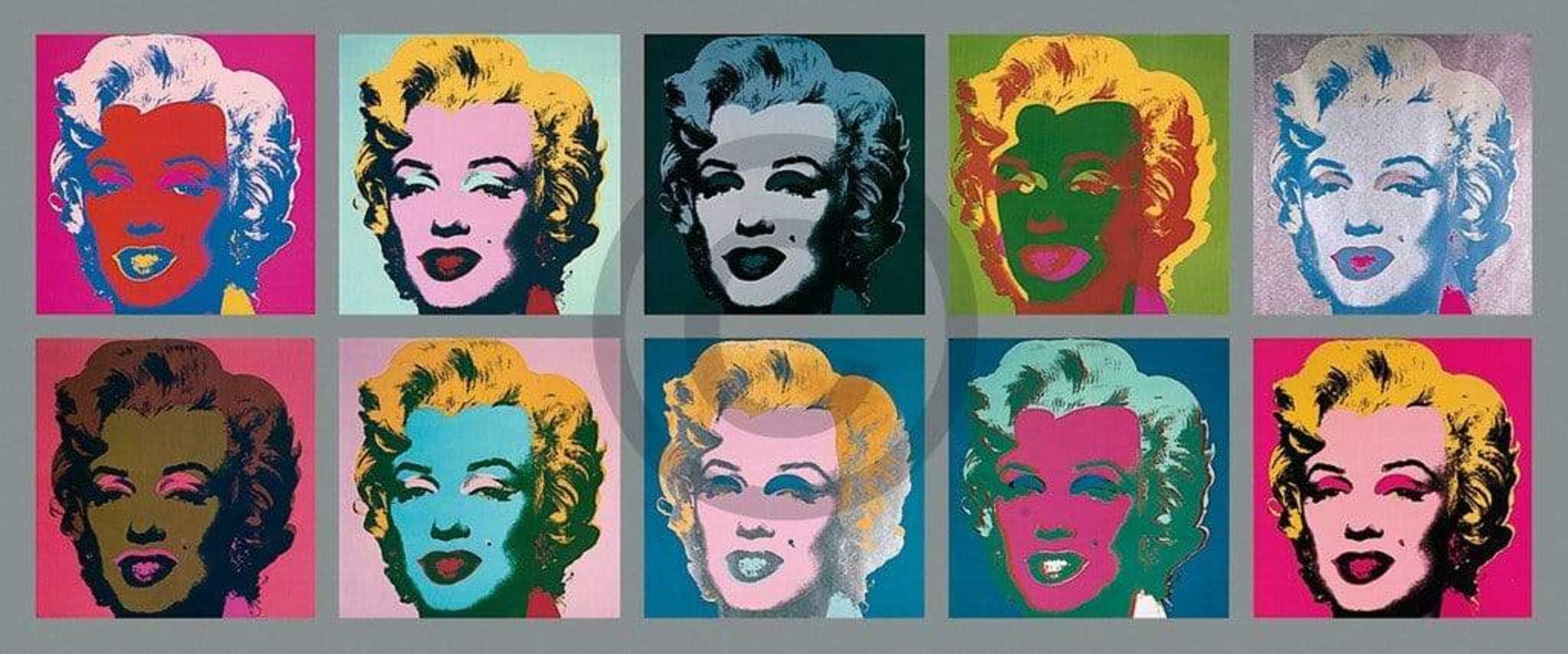 Affiche Art Andy Warhol Ten Marilyns 1967 134x56cm | Yourdecoration.fr