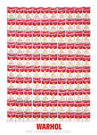 Andy Warhol  One Hundred Cans 1962 affiche art 65x90cm | Yourdecoration.fr