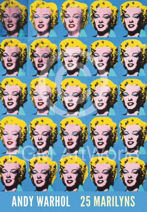 Andy Warhol 25 Colored Marilyns affiche art 45x65cm | Yourdecoration.fr