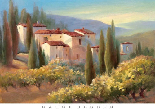 Carol Jessen Blue Shadow in Tuscany II affiche art 91x66cm | Yourdecoration.fr