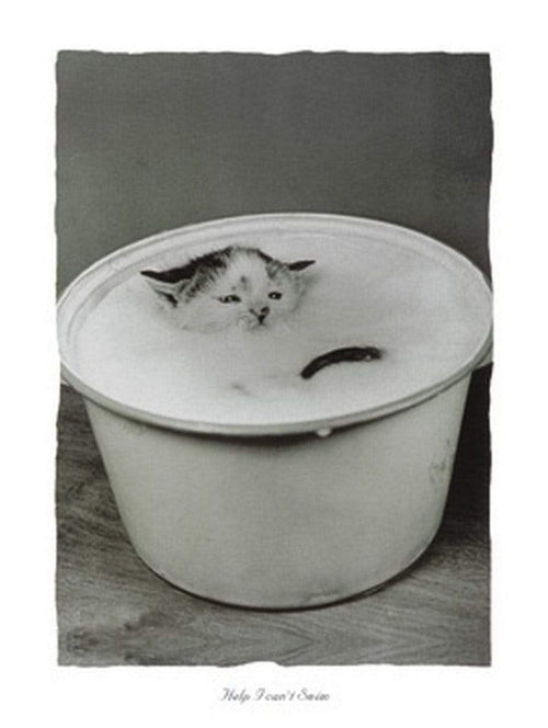 B. Creative Help I can't swim affiche art 30x40cm | Yourdecoration.fr
