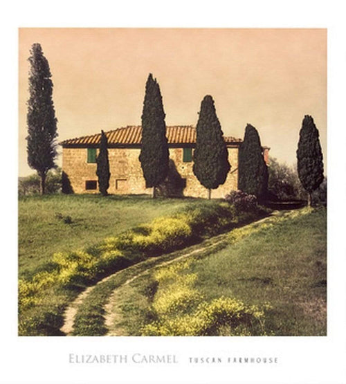 Elisabeth Carmel Tuscan Farmhouse affiche art 45x50cm | Yourdecoration.fr