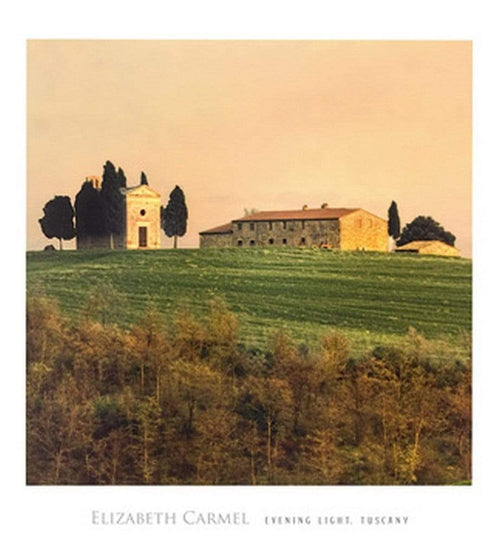 Elisabeth Carmel Evening Light, Tuscany affiche art 45x50cm | Yourdecoration.fr