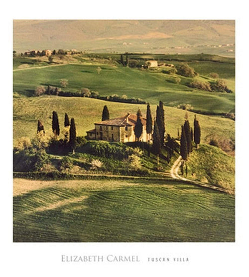Elisabeth Carmel Tuscan Villa affiche art 45x50cm | Yourdecoration.fr