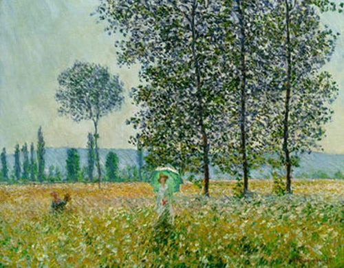 Claude Monet Felder im Frühling affiche art 90x70cm | Yourdecoration.fr