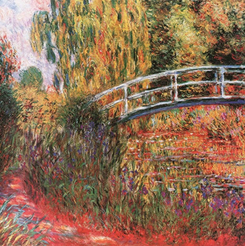 Claude Monet Ponte giapponese affiche art 95x95cm | Yourdecoration.fr