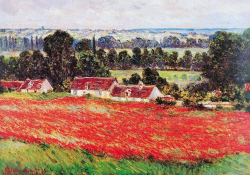 Claude Monet Field of Poppies affiche art 100x70cm | Yourdecoration.fr