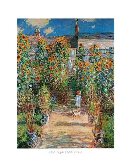 Claude Monet Le jardin de l'artiste affiche art 50x70cm | Yourdecoration.fr