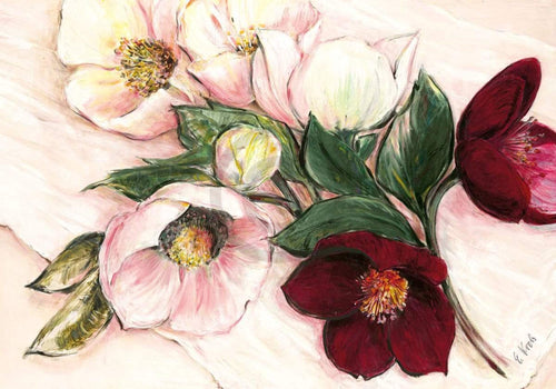 Elisabeth Krobs Elegant Anemones affiche art 100x70cm | Yourdecoration.fr
