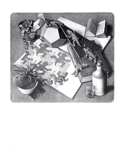 M. C. Escher Reptilien affiche art 55x65cm | Yourdecoration.fr