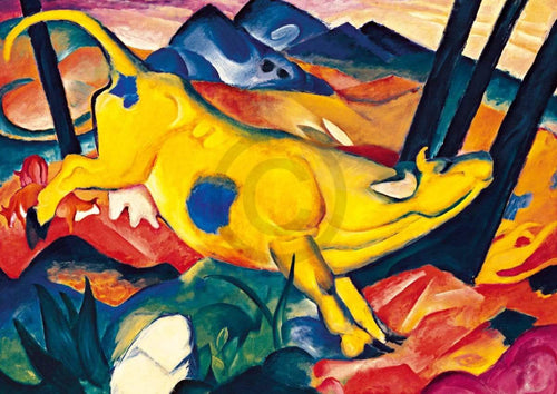 Franz Marc Die gelbe Kuh affiche art 29.7x21cm | Yourdecoration.fr