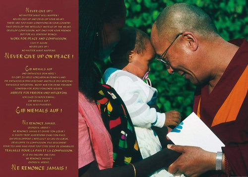 Johannes Frischknecht Dalai Lama with Child affiche art 70x50cm | Yourdecoration.fr