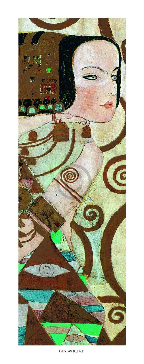 Gustav Klimt  L'attesa affiche art 20x50cm | Yourdecoration.fr