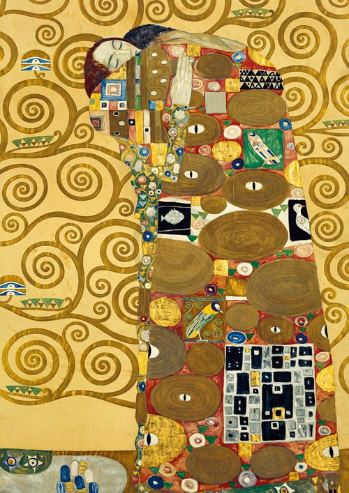 Gustav Klimt Die Erfüllung affiche art 21x29.7cm | Yourdecoration.fr
