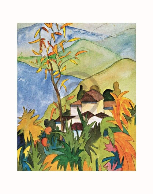 Hermann Hesse Dorf über dem See affiche art 56x71cm | Yourdecoration.fr