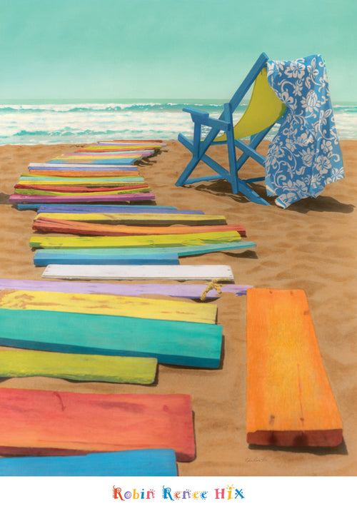 Heidi Reil  Biscus Blue affiche art 45x66cm | Yourdecoration.fr