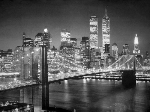 Henri Silberman Brooklyn Bridge affiche art 80x60cm | Yourdecoration.fr