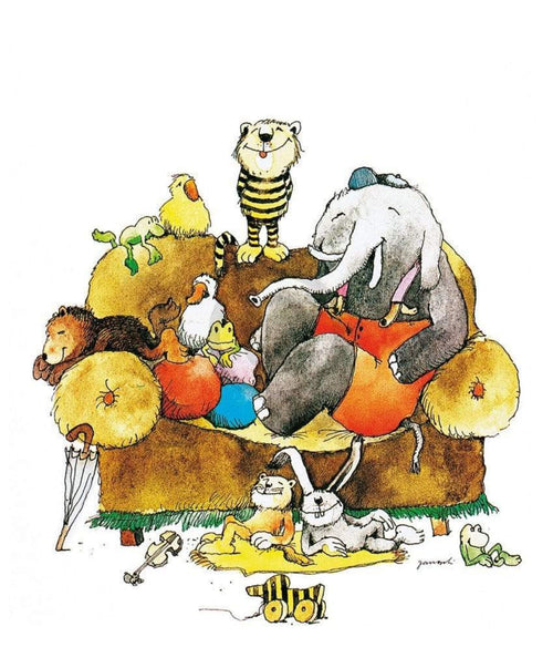 Janosch Gruppenbild affiche art 48x58cm | Yourdecoration.fr