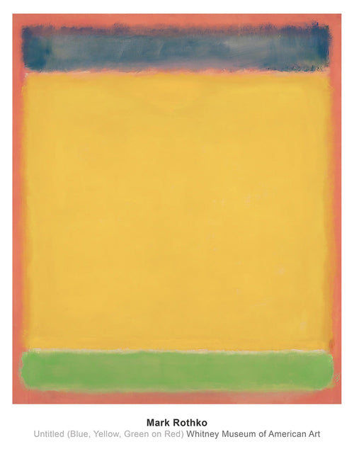 Mark Rothko Untitled Blue, Yellow, Green, Red affiche art 71x91cm | Yourdecoration.fr