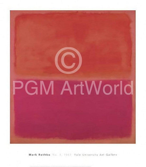 Mark Rothko No. 3, 1967 affiche art 71x81cm | Yourdecoration.fr