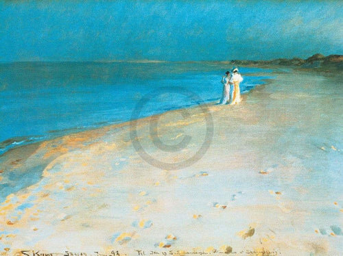 Peter Severin Krøyer Summer evening affiche art 80x60cm | Yourdecoration.fr