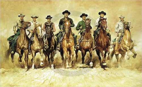 Renato Casaro  The magnificent Seven affiche art 100x61cm | Yourdecoration.fr