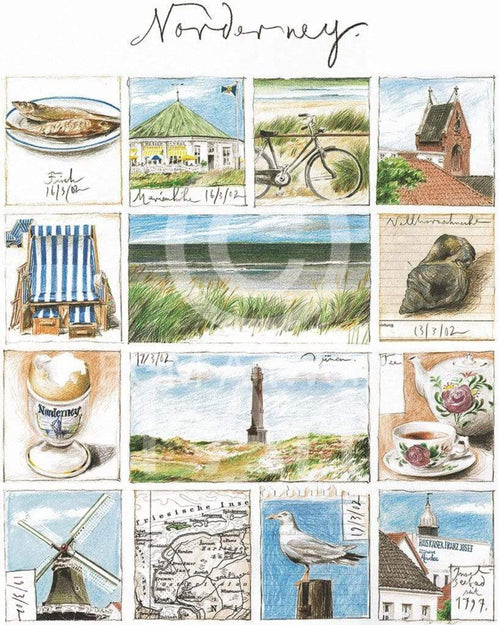 Sabine Gerke  Norderney affiche art 40x50cm | Yourdecoration.fr