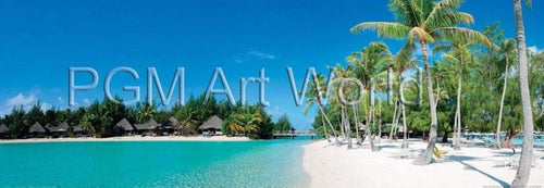 Shutterstock Beautiful beach on Bora Bora affiche art 95x33cm | Yourdecoration.fr