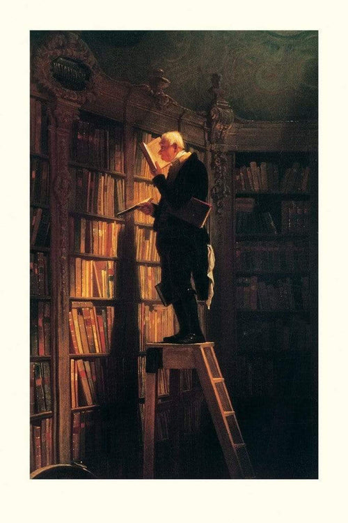 Carl Spitzweg  Der BÃ¼cherwurm affiche art 61x91cm | Yourdecoration.fr