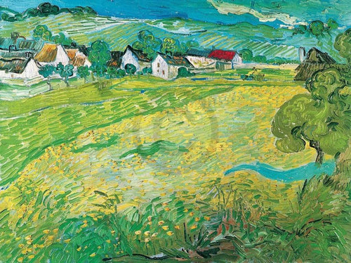Vincent Van Gogh Sonnige Wiese bei Auvers, 1890 affiche art 80x60cm | Yourdecoration.fr