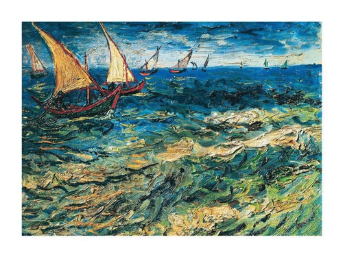 Vincent Van Gogh Seascape at Saintes Maries affiche art 80x60cm | Yourdecoration.fr