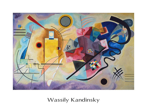 Wassily Kandinsky Jaune, Rouge, Bleu affiche art 80x60cm | Yourdecoration.fr