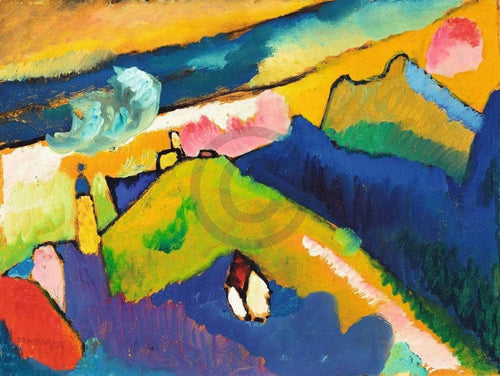 Wassily Kandinsky Murnau, Berglandschaft affiche art 80x60cm | Yourdecoration.fr