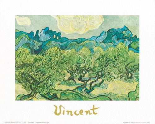 Vincent Van Gogh Landscapes with olive trees affiche art 30x24cm | Yourdecoration.fr