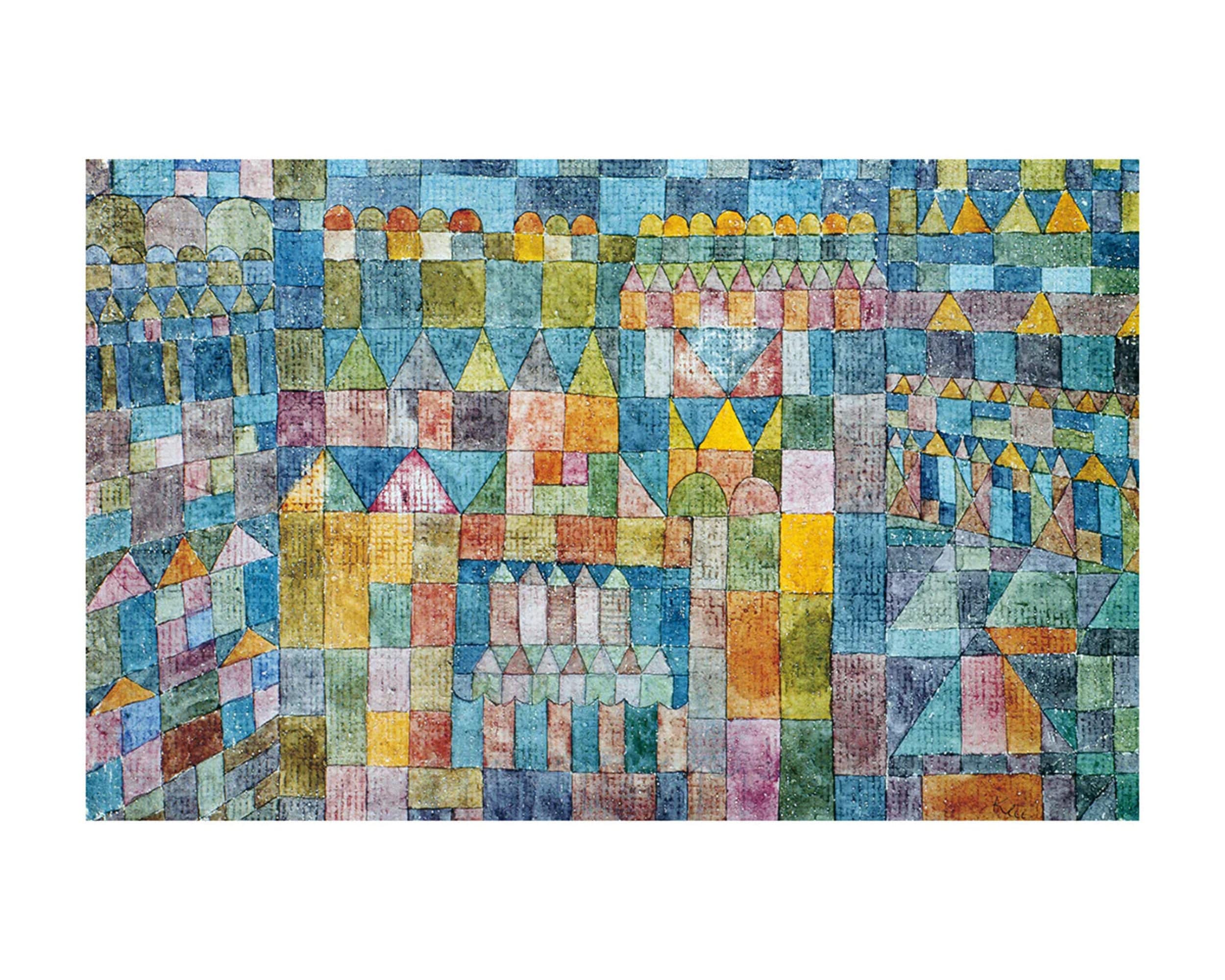 Affiche Art Paul Klee Tempelviertel von Pert, 1928 50x40cm