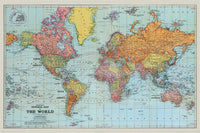Pyramid Stanfords General Map of the World Colour Affiche 91,5x61cm | Yourdecoration.fr