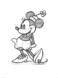 Pyramid Minnie Mouse Sketched Single affiche art 60x80cm | Yourdecoration.fr