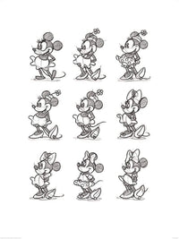 Pyramid Minnie Mouse Sketched Multi affiche art 60x80cm | Yourdecoration.fr