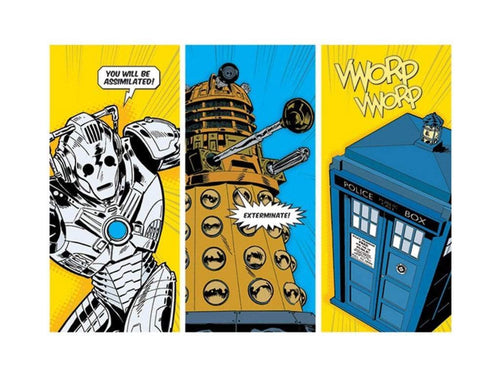 Pyramid Doctor Who Comic Sections affiche art 60x80cm | Yourdecoration.fr