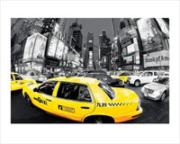 Pyramid Rush Hour Times Square Yellow Cabs affiche art 40x50cm | Yourdecoration.fr