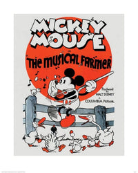 Pyramid Mickey Mouse The Musical Farmer affiche art 40x50cm | Yourdecoration.fr
