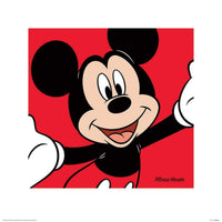 Pyramid Mickey Mouse Red affiche art 40x40cm | Yourdecoration.fr