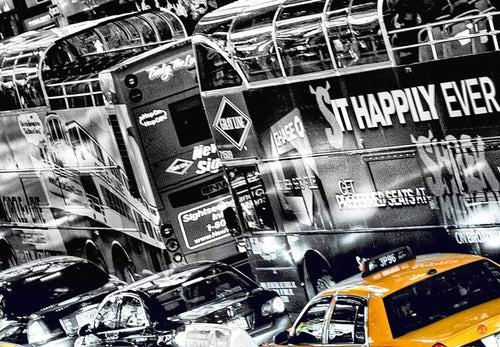 Papier Peint - Cabs Queue 366x254cm - Papier