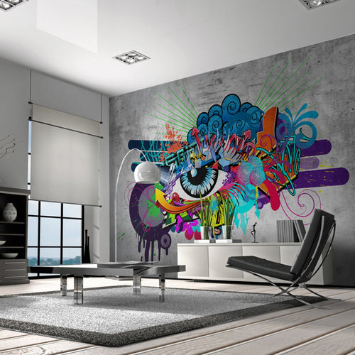 Papier Peint - Graffiti Eye - Intissé