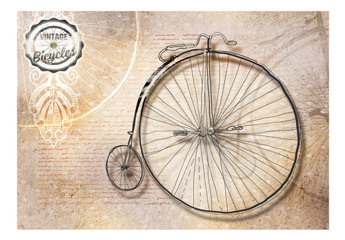 Papier Peint - Vintage Bicycles Sepia - Intissé
