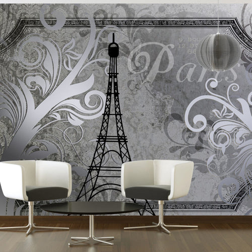 Papier Peint - Vintage Paris Silver - Intissé