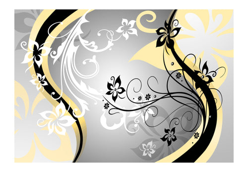 Papier Peint - Art-Flowers Yellow - Intissé